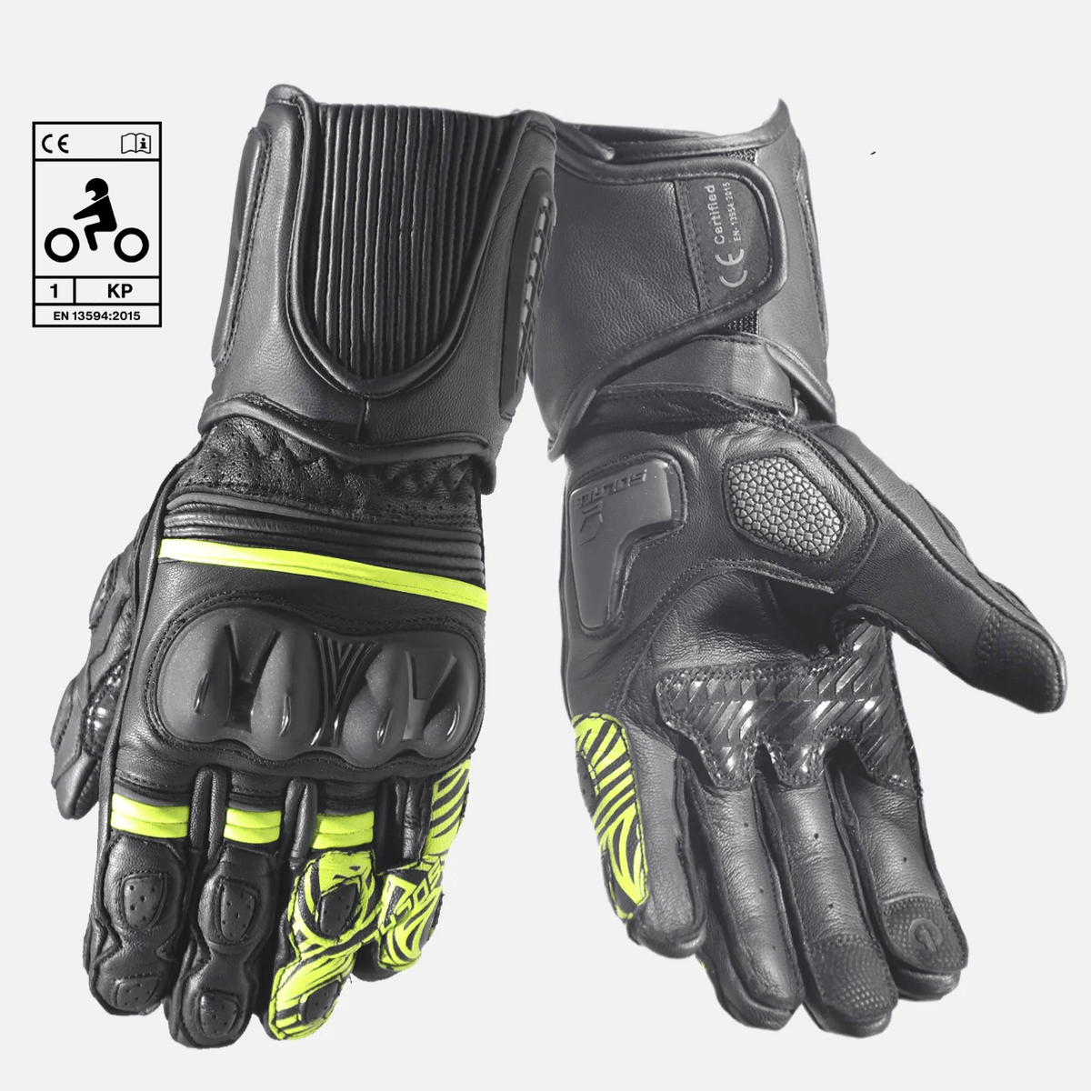 Sabre CE Gloves( Neon) - Solace Motorcycle Clothing Co - Official