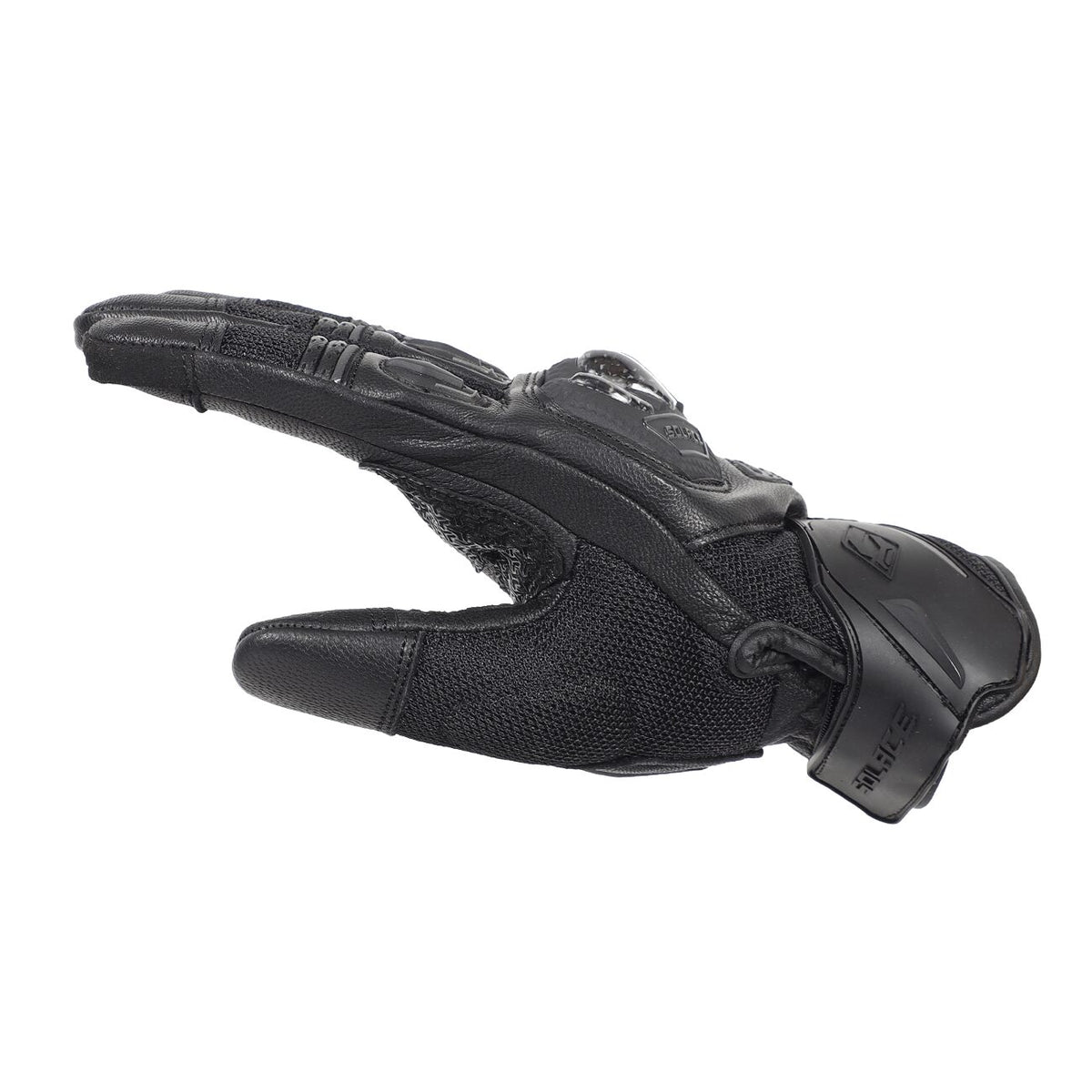 BI ESSE Kevlar Carbon Protection Leather Motorcycle Gloves - Black/White, Unisex, Breathable Racing Style