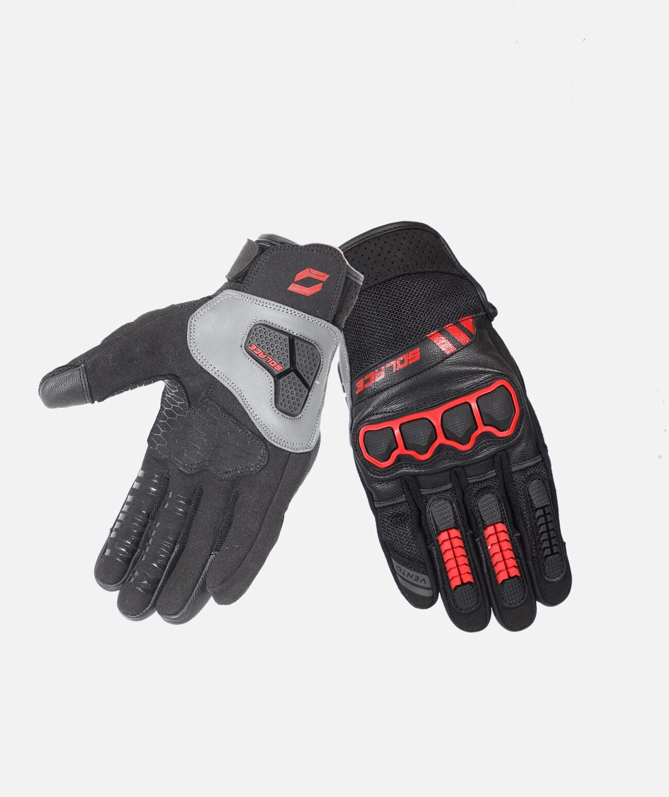 VENTO Dualsport Gloves V2( Coral Red) - Solace Motorcycle Clothing