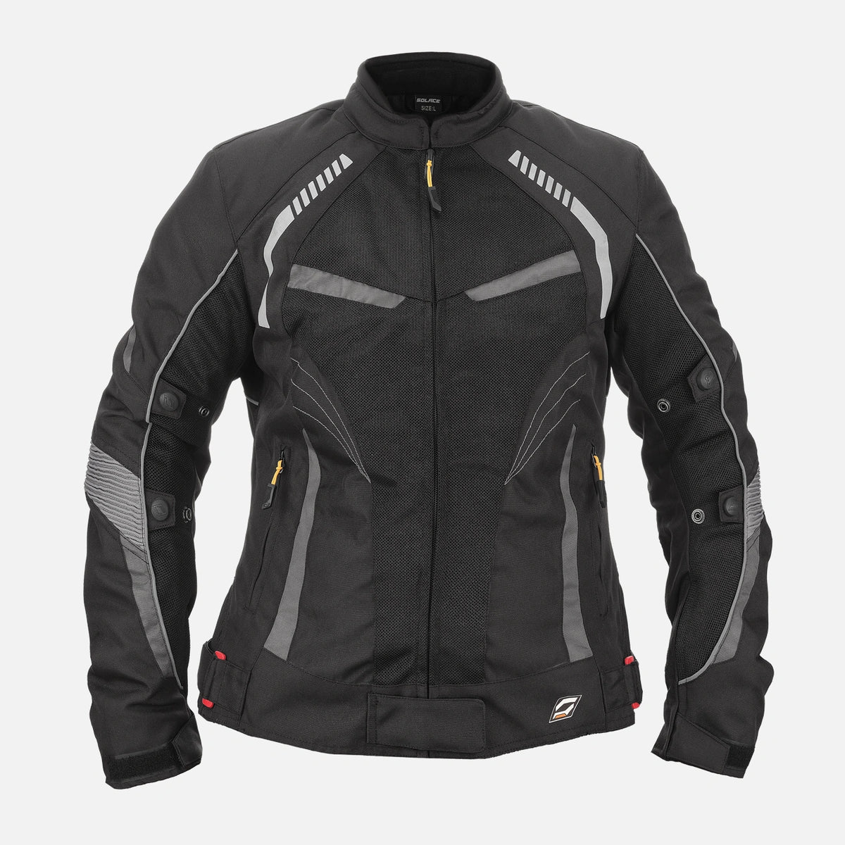 ASMI Ladies Jacket V3.0(Black & Grey) - Solace Motorcycle Clothing