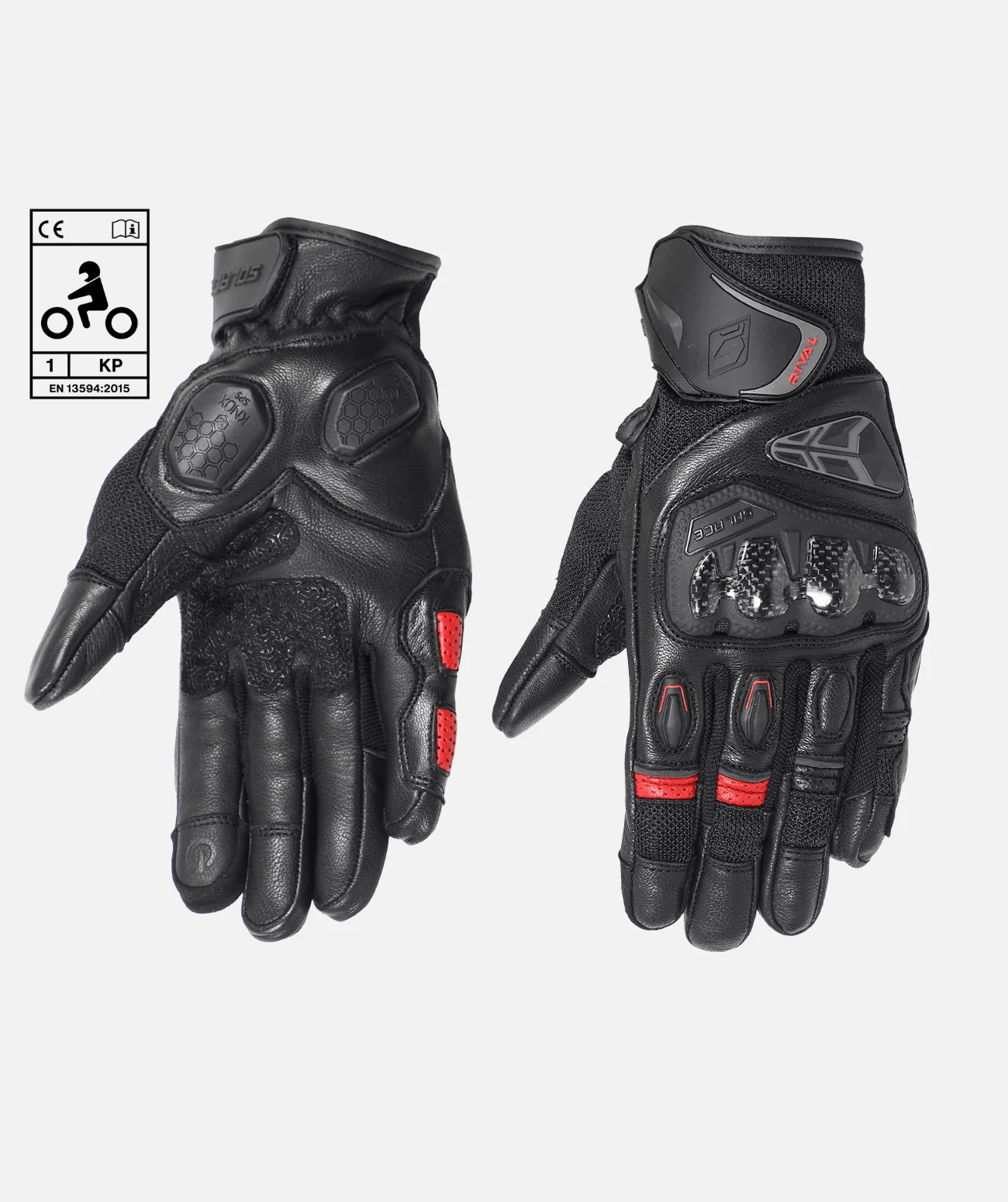 Rival Carbon CE Gloves (Red)