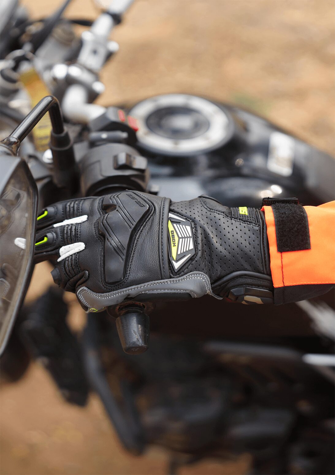 Hobo Semi-Gauntlet Gloves ( B.Neon) - Motorcycle Gloves | SOLACE