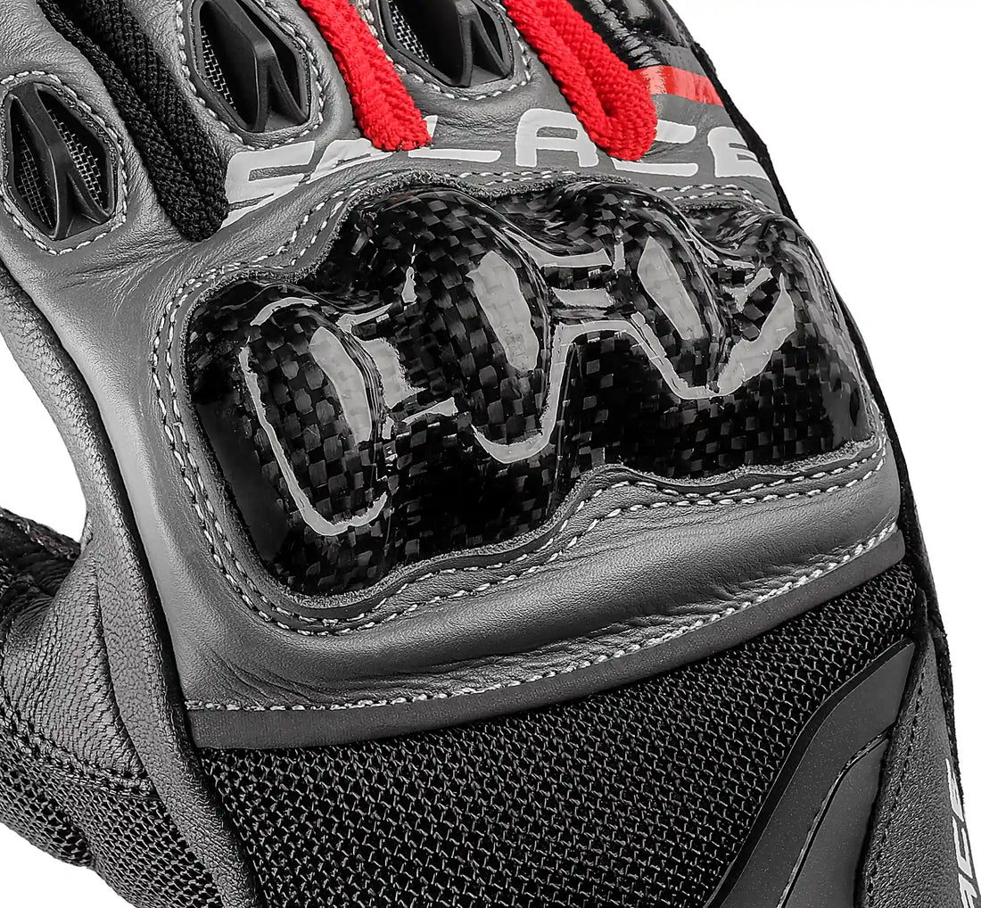 Varno short gloves  (RED-Grey)