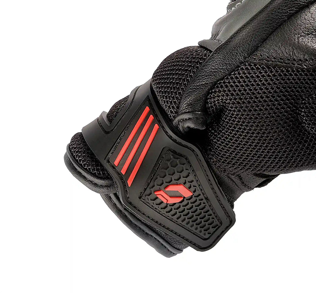 Varno short gloves  (RED-Grey)