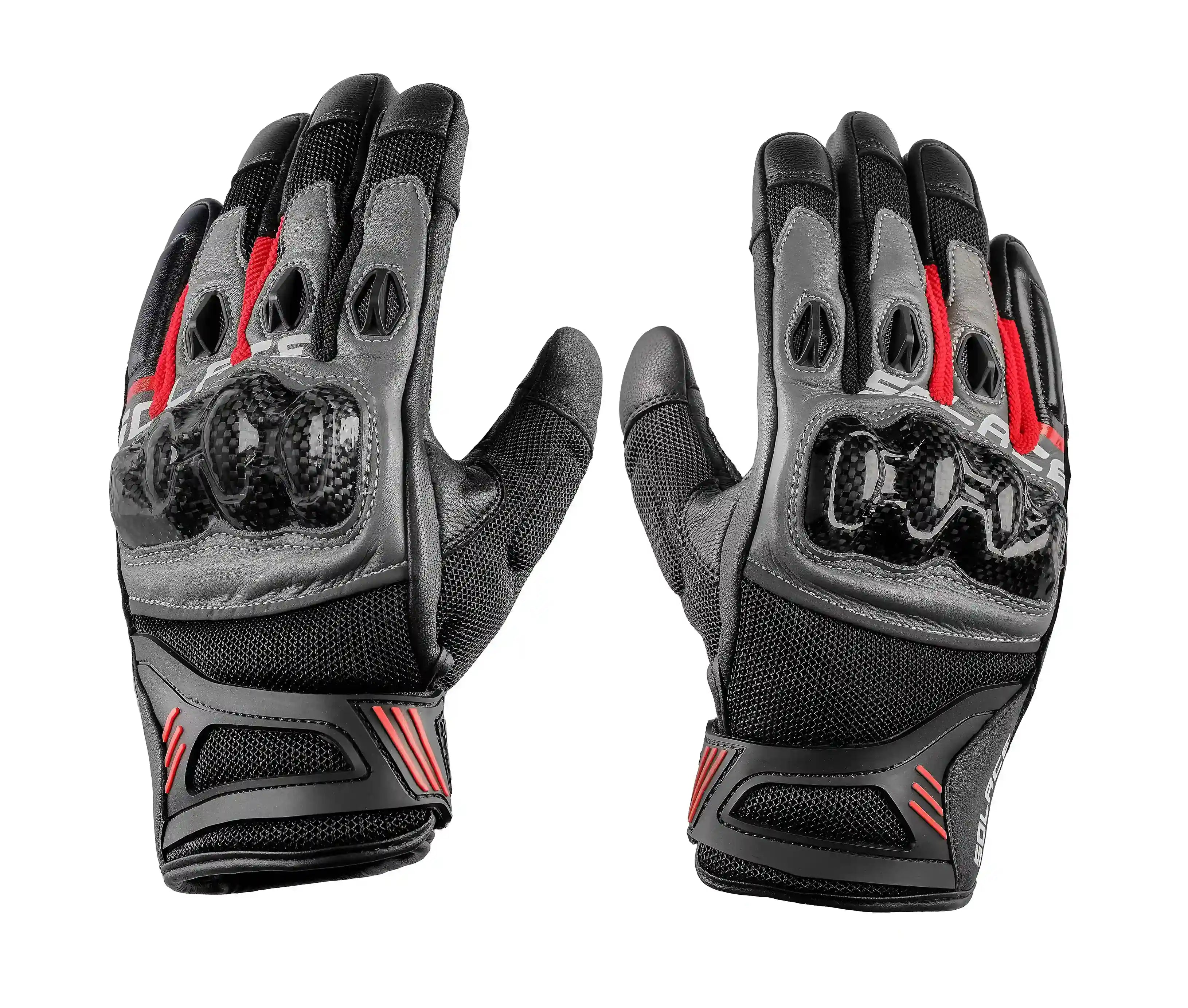 Varno short gloves  (RED-Grey)