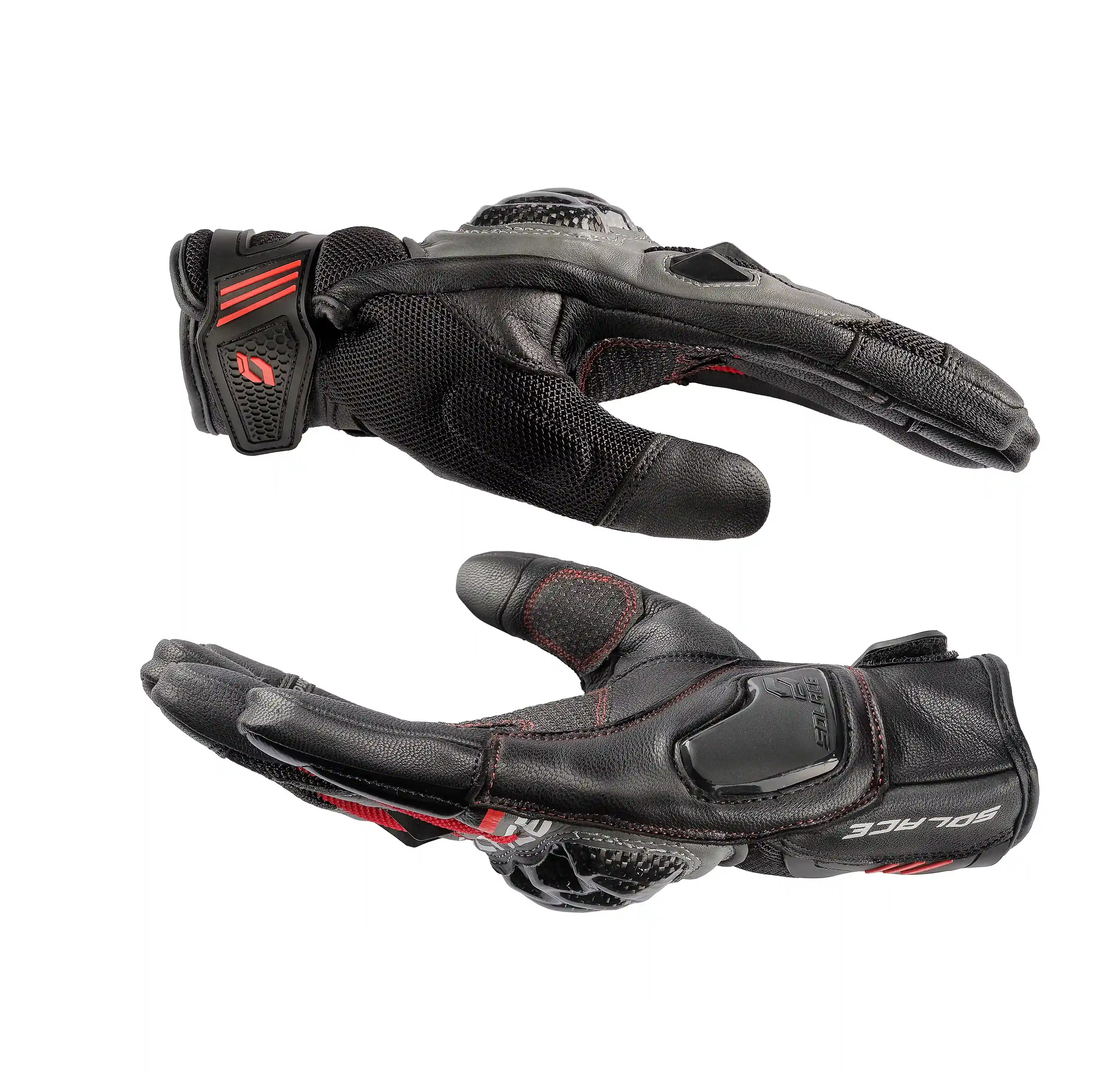 Varno short gloves  (RED-Grey)