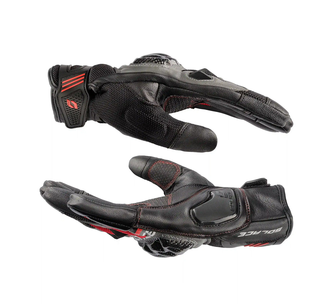 Varno short gloves  (RED-Grey)