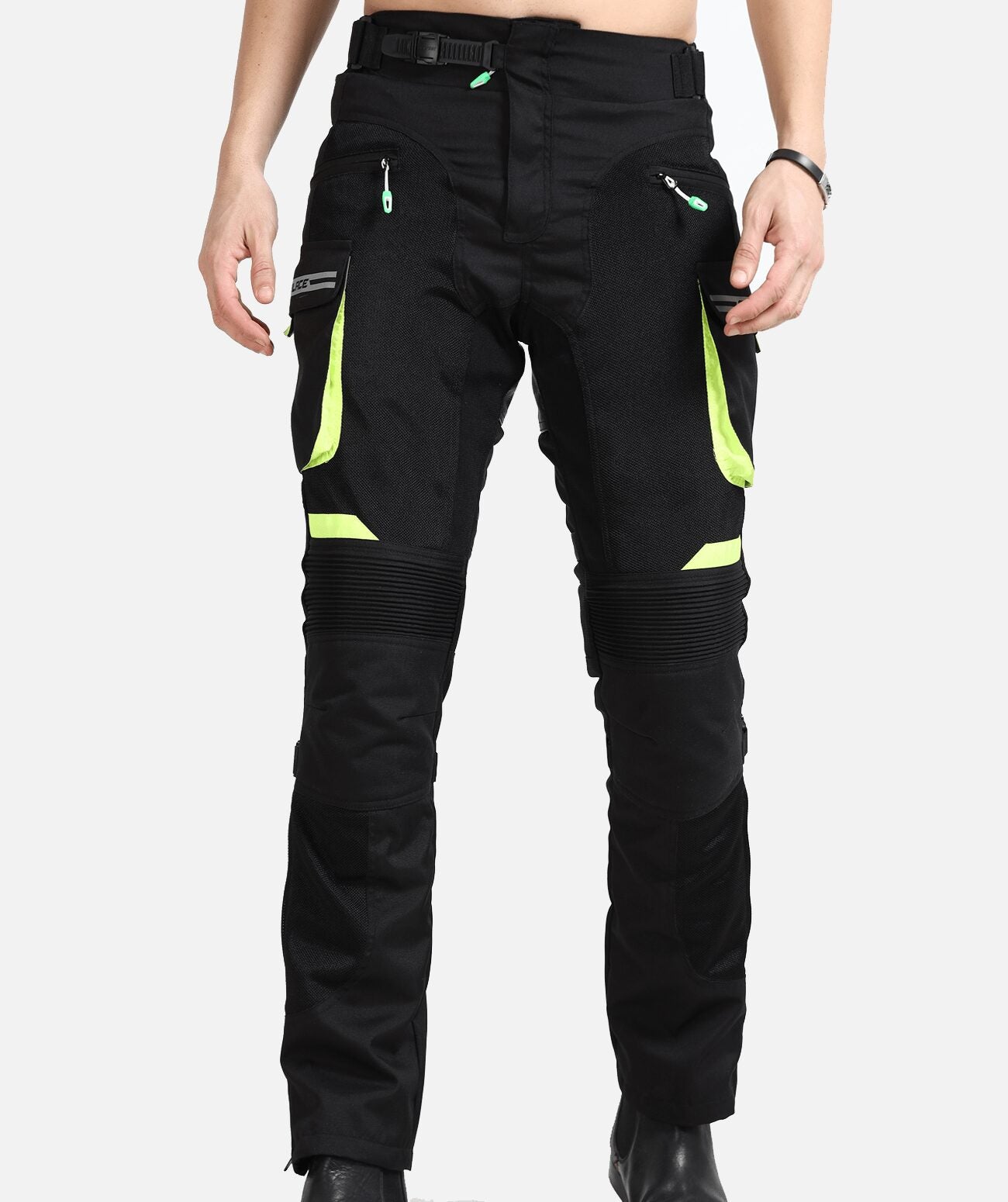 COOLPRO V3T.0 Mesh Pant (Black & Neon) - Motorcycle Pants |SOLACE