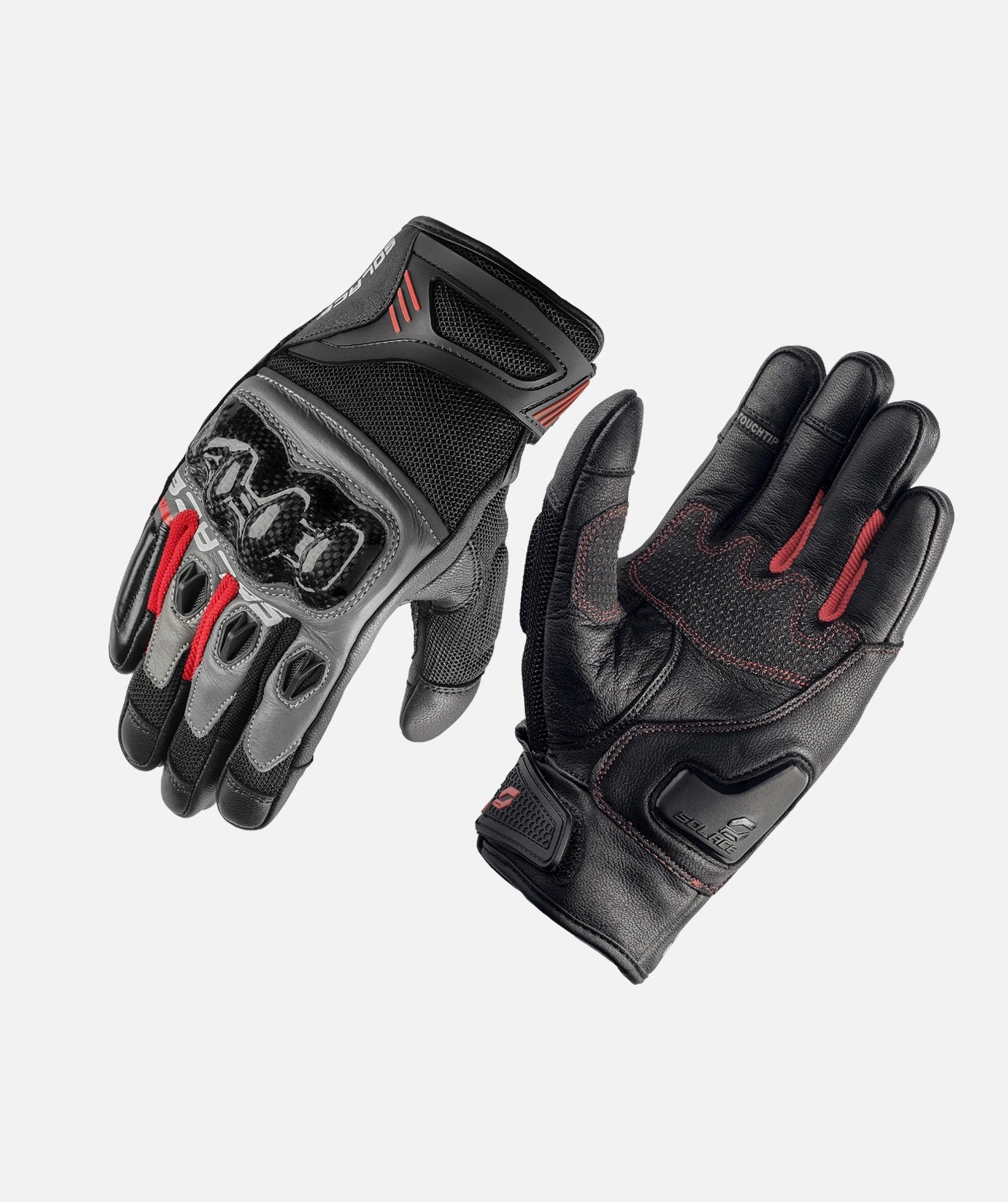 Varno short gloves  (RED-Grey)