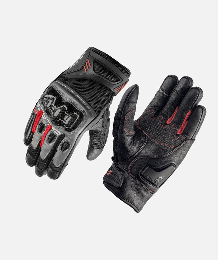 Varno short gloves  (RED-Grey)